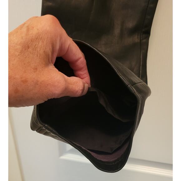 Hugo Buscati Collection Vintage Black Leather Pants Women's Size 8 - Picture 3 of 16